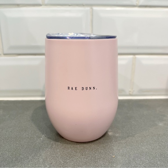 Rae Dunn "Mom" Wine Tumbler (Pink) Insulated Stainless Steel wine cup 12oz NWT - Picture 3 of 5